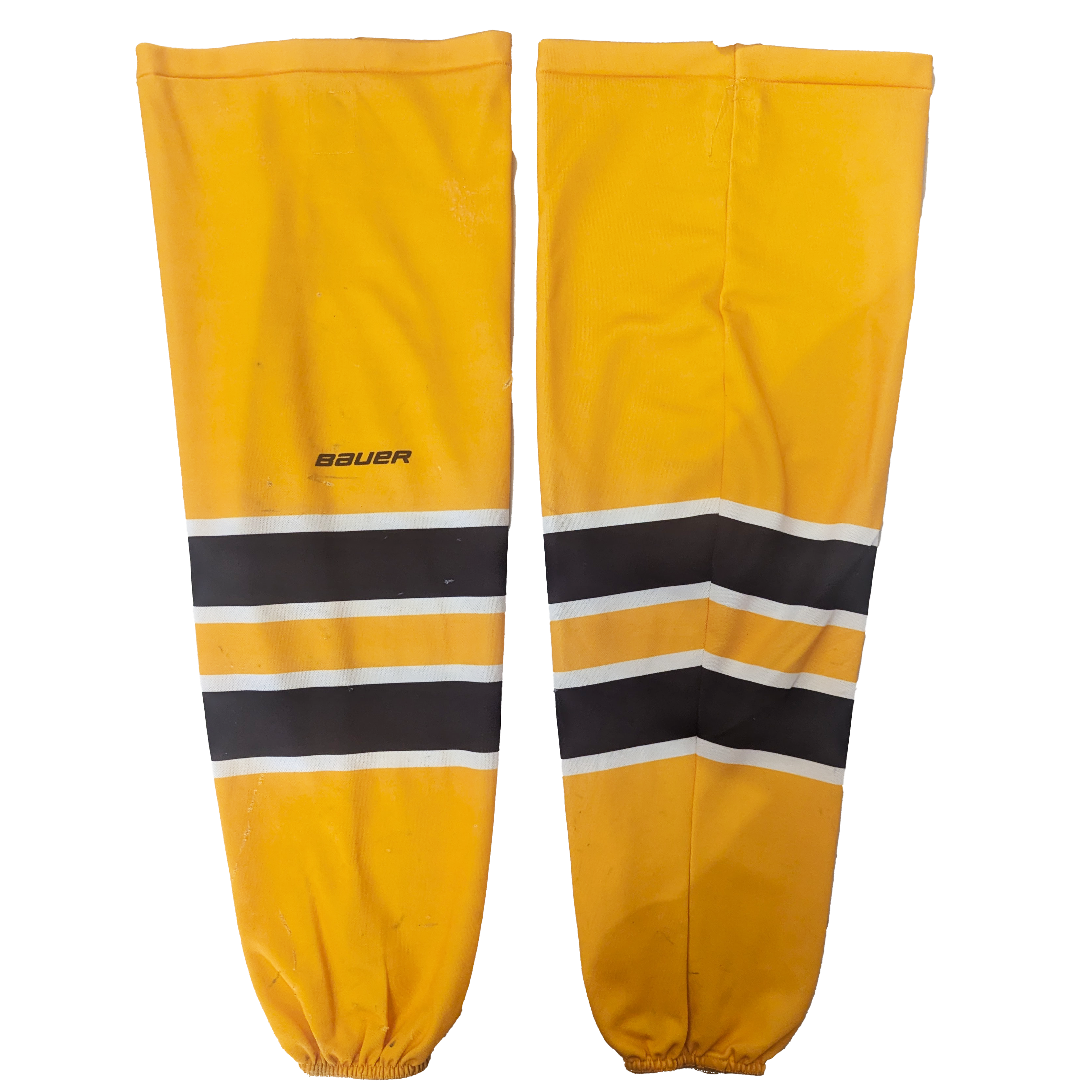 Bauer - Chaussettes de hockey usagées (jaune/blanc/noir)